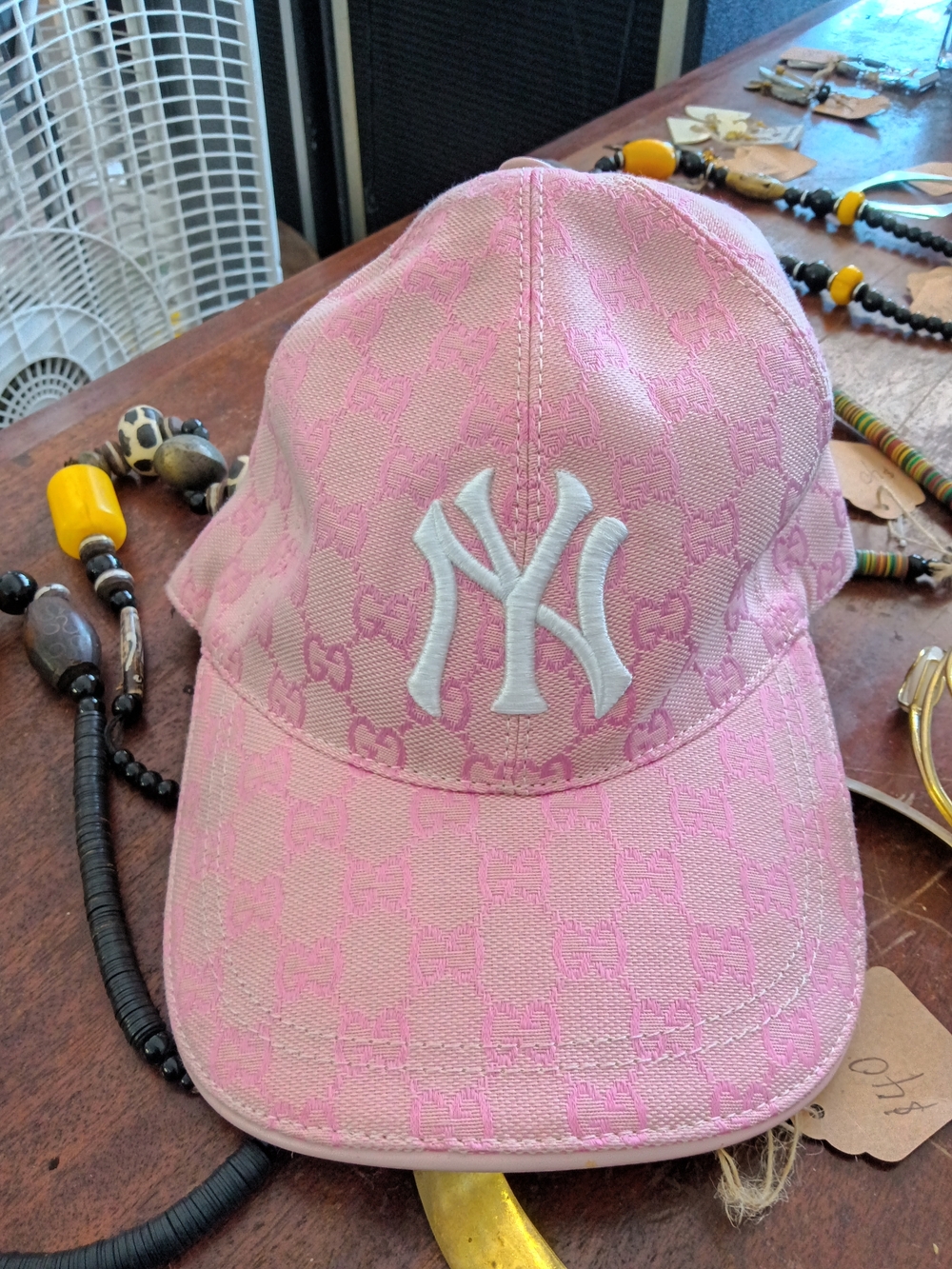 Gucci Pink  Embroidered Cap